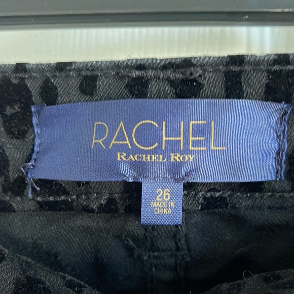 Black Cheetah Print Textured Skinny Jean Pants - Picture 4 of 5